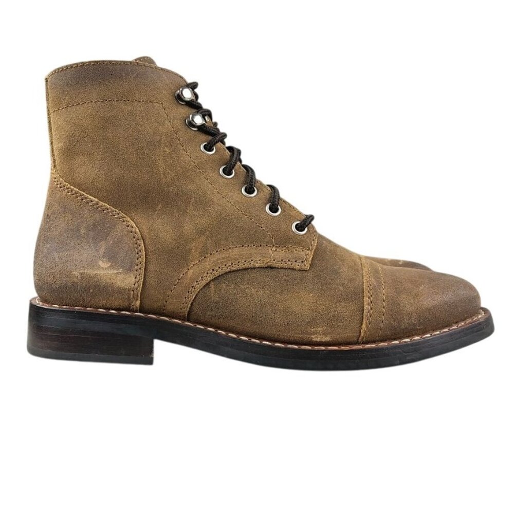 Thursday Women's Size 7 Captain Brown Genuine Leather Cap Toe Lace Up Boots